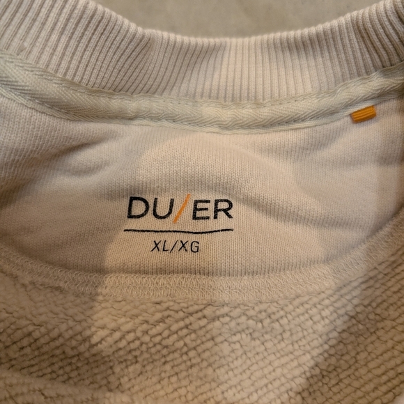 Duer Men's XL Crew Neck Sweatshirt Ivory/Cream - Picture 3 of 9